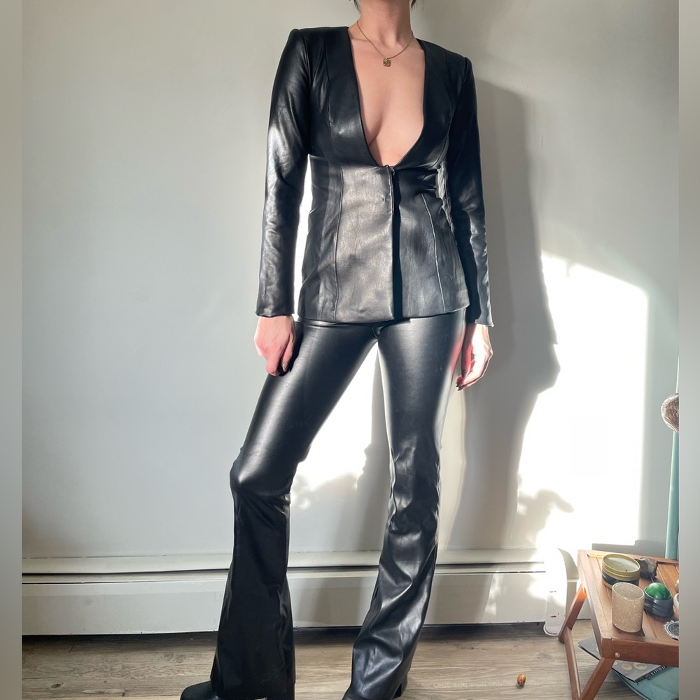 ASOS MATCHING PLEATHER SUIT